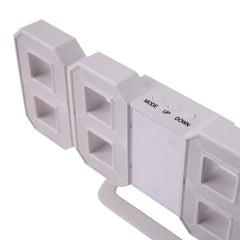 Modern White 3D LED Wall Clock with Alarm and Digital Display