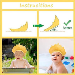 Adjustable Silicone Baby Shower Cap - Waterproof, Leakproof & Safe for Kids
