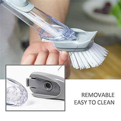 Kitchen Soap Dispenser & Dish Cleaning Brush Set with Refill
