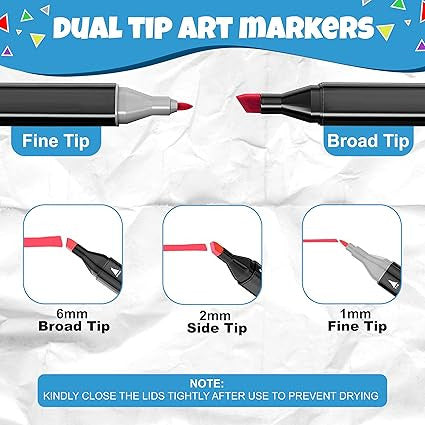 60-Piece Marker Pen Set for Art and Craft Projects
