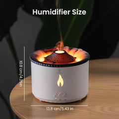 Volcano Flame Diffuser & Humidifier for Aromatherapy and Air Quality