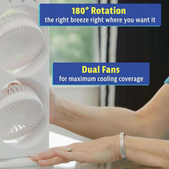 Double-Sided USB Cooling Fan with Mist and Portable Design