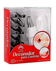 Cake Decorating Set 15 Pcs with Steel Nozzles Reusable Icing Tips