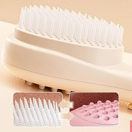 2-in-1 Self-Cleaning Anti-Static Hair Brush & Scalp Massage Comb