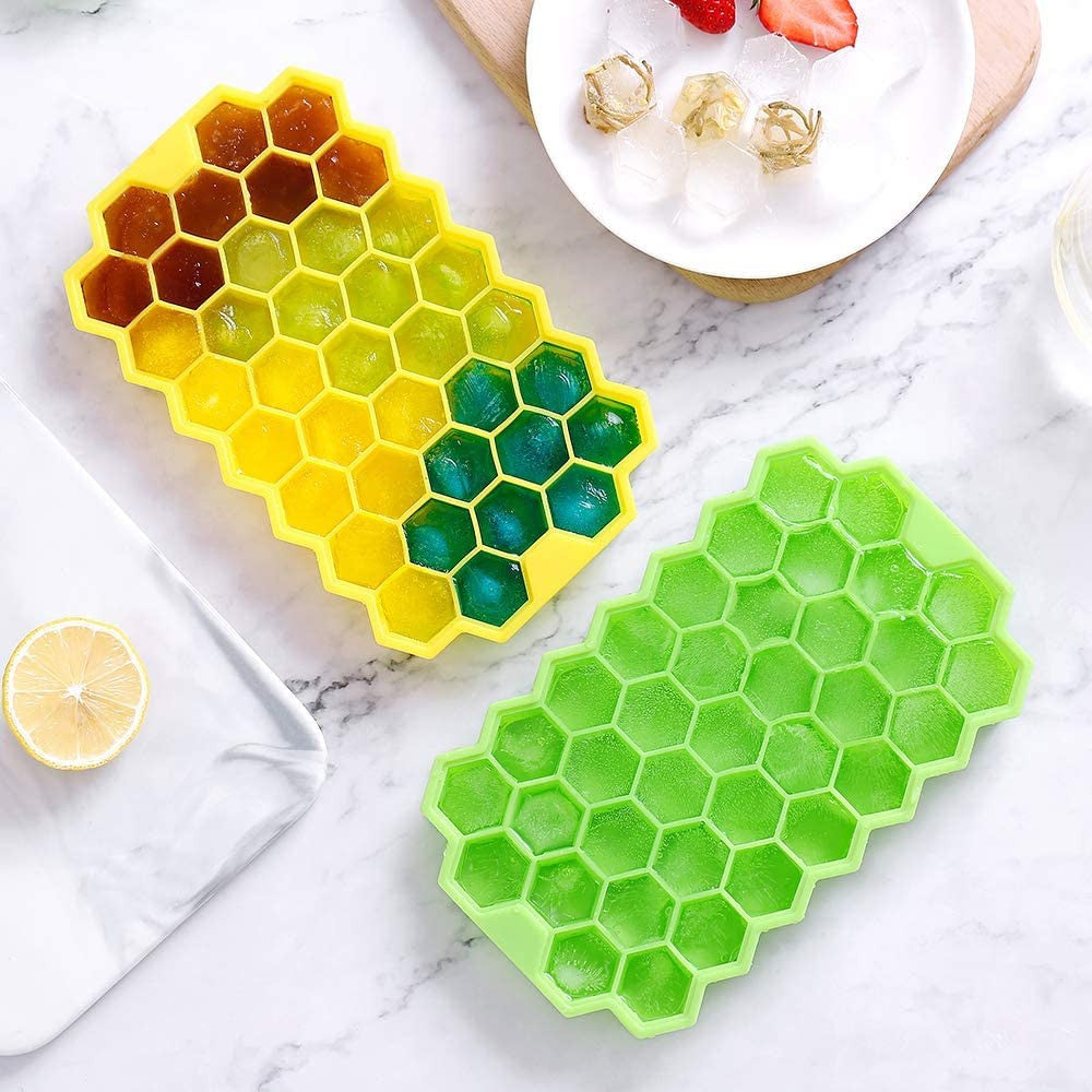 Honeycomb Silicone Ice Cube Tray with 24 Cubes for Drinks