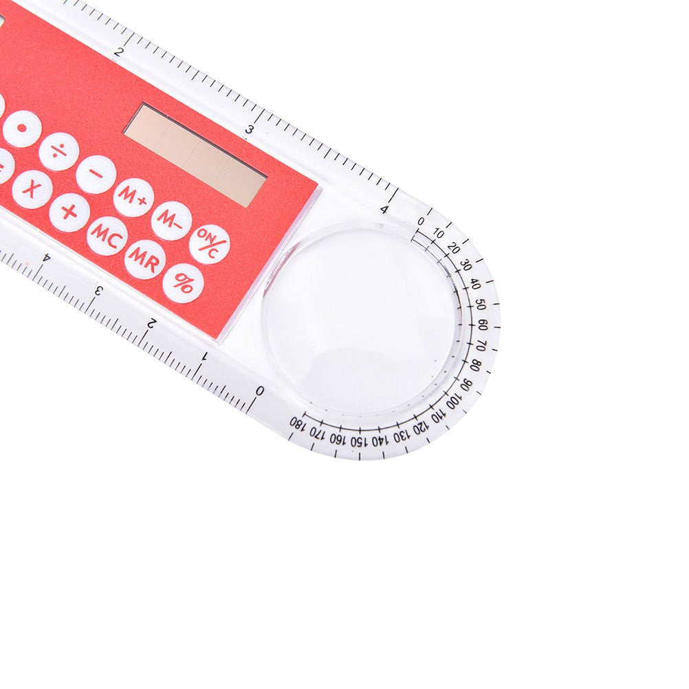 Mini Solar Calculator with 10cm Ruler and Transparent Screen