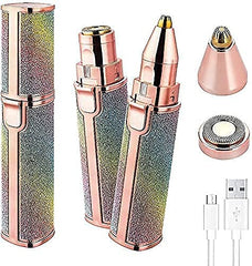 Rainbow 2-in-1 USB Facial & Body Hair Trimmer for Ladies