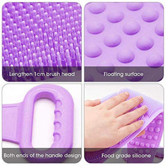 Extended 28-Inch Silicone Back Scrubber with Massage Beads