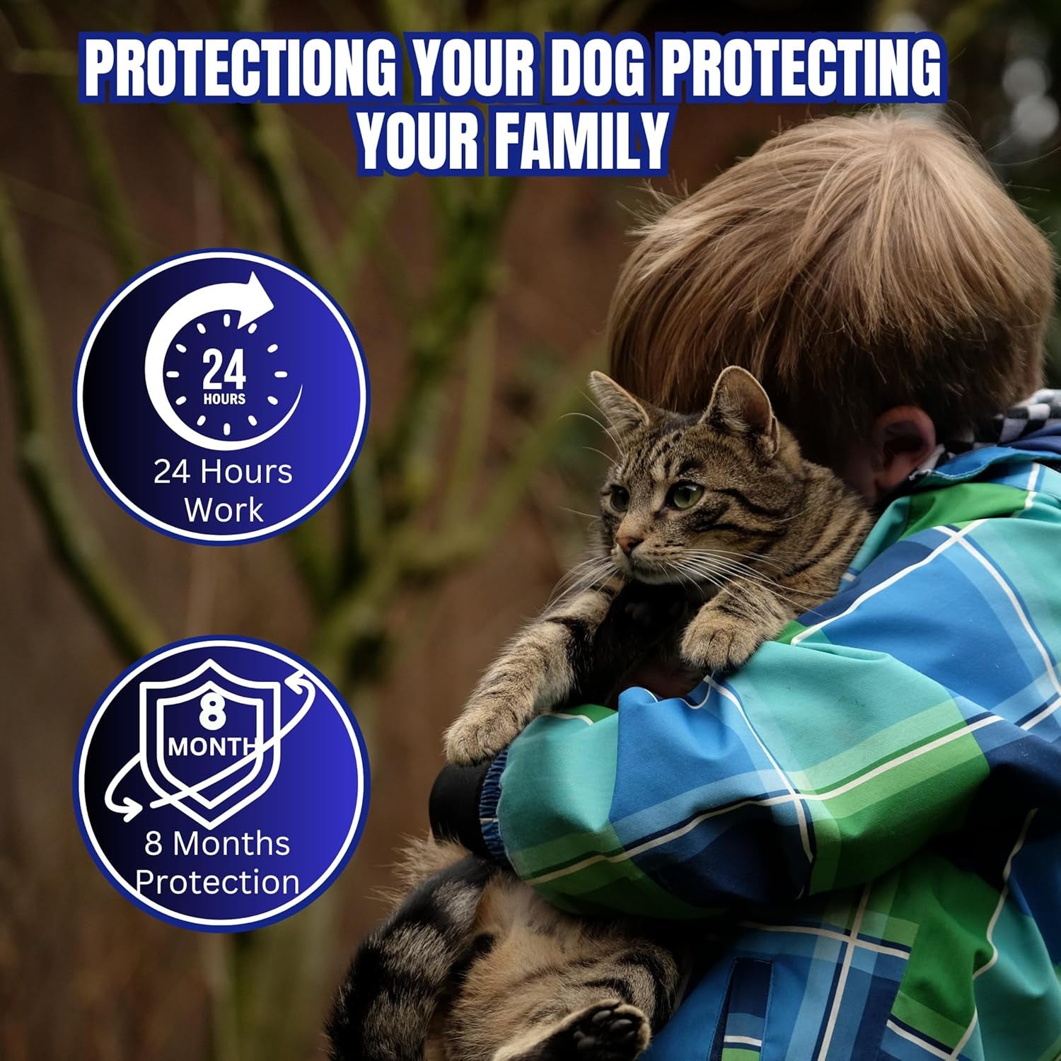 Dog Collar with Flea and Tick Protection - Pet Neck Chain