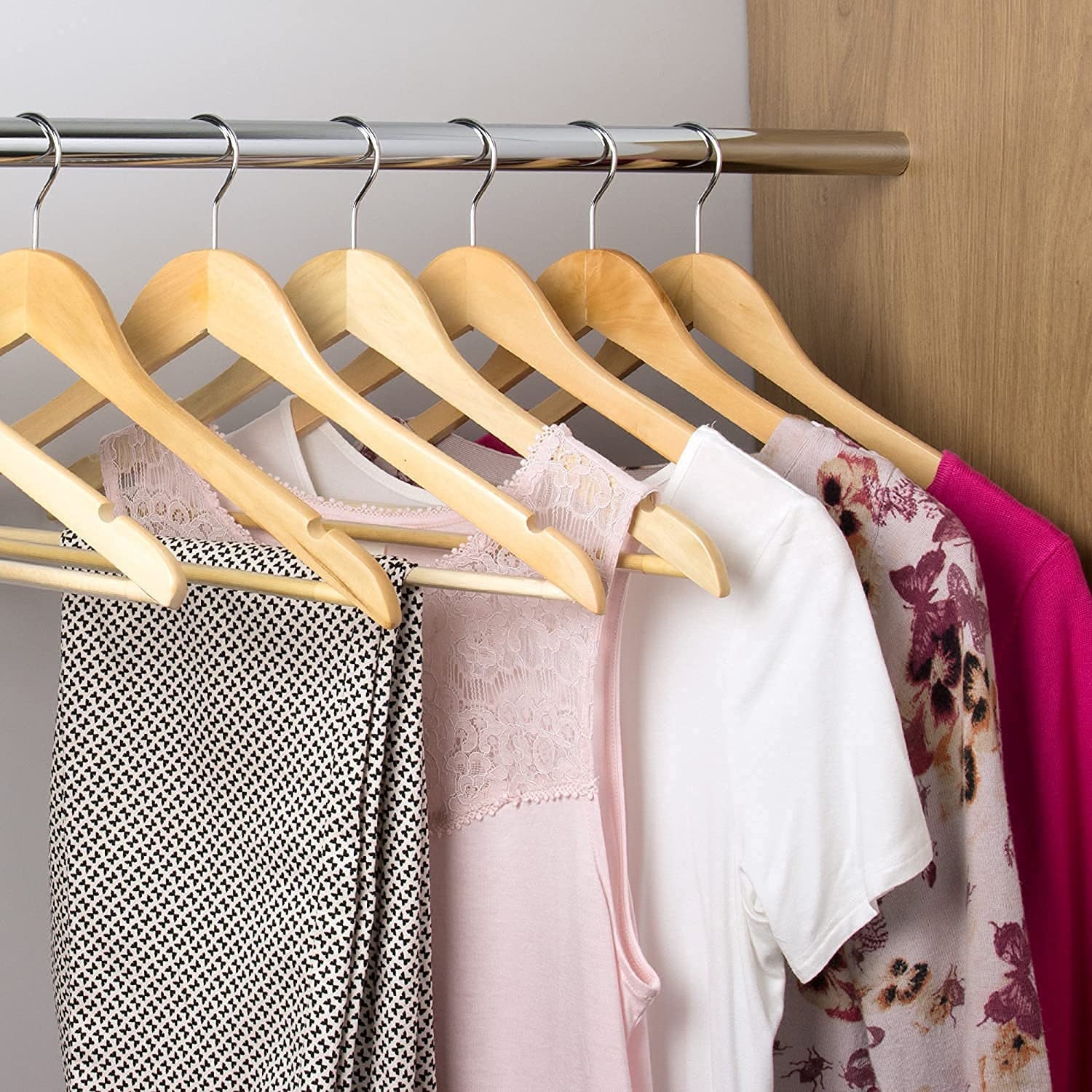 Premium Natural Wooden Garment Hanger  - 1 Pc