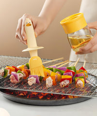 High-Temperature Silicone Oil Dispenser with Basting Brush