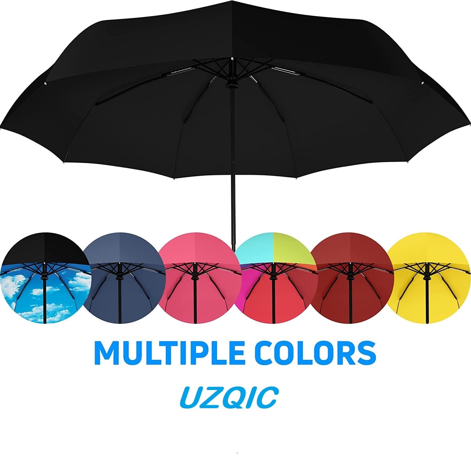 AutoOpen Compact Windproof Travel Umbrella