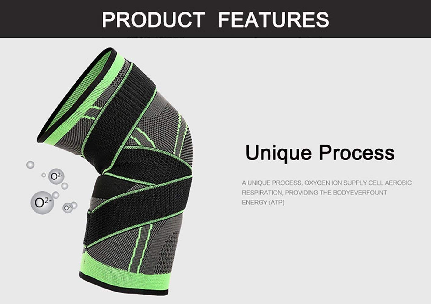 Elastic Compression Knee Sleeve for Support and Stability