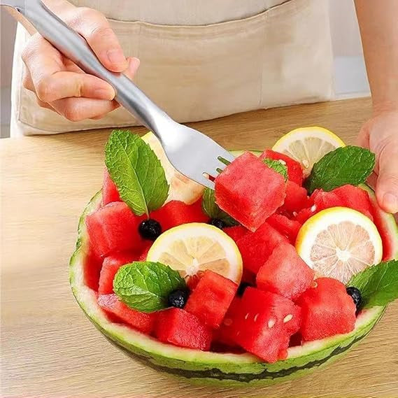 2-in-1 Watermelon Fork & Slicer Cutter Tool
