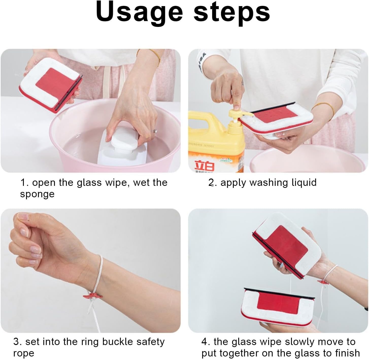 Magnetic Double-Sided Car Window Wiper & Cleaner