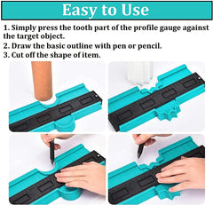 10-Inch Plastic Contour Gauge Ruler for Precise DIY & Carpentry Tasks