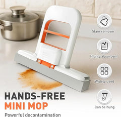 Compact Foldable Desktop Mop for Wet & Dry Cleaning