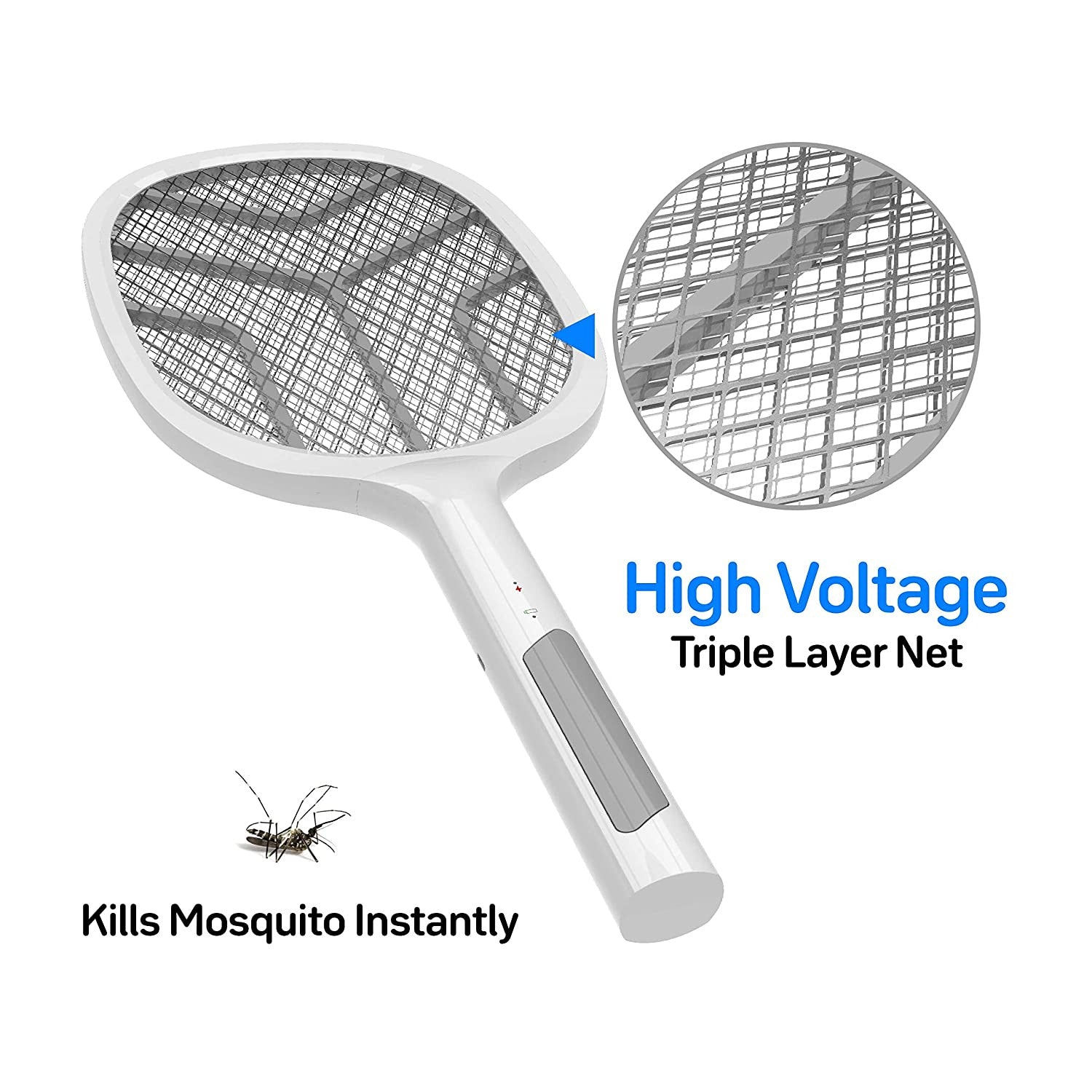 Rechargeable UV Light Mosquito Racket Bat with Electric Killer Lamp