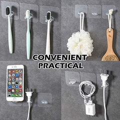 Transparent 2-in-1 Sticker Hook, Wall-Mounted, Multi-Function Storage(1 Pcs)