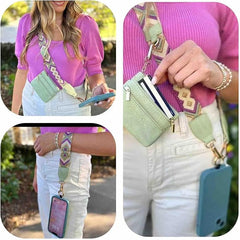 Adjustable Phone Strap with Zippered Wallet Pouch
