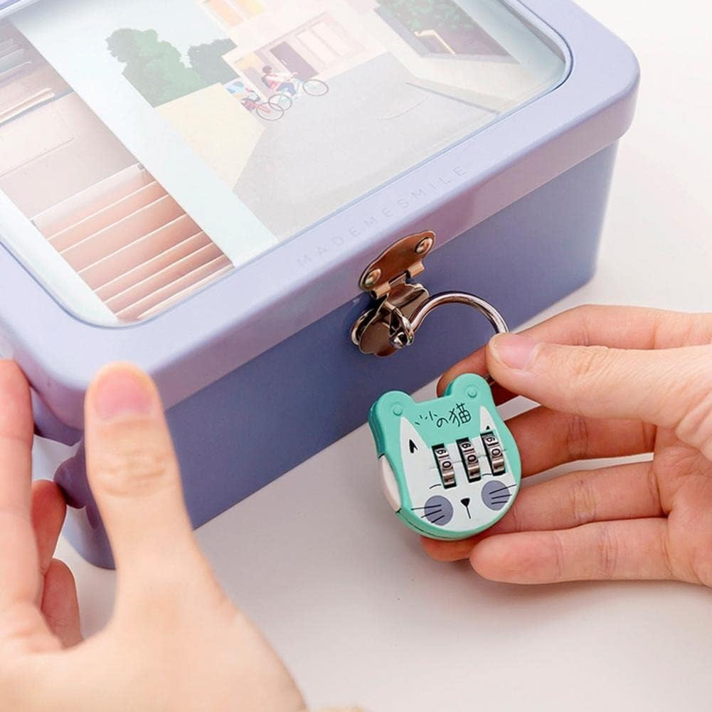 Mini 3-Digit Stainless Steel Password Lock for Luggage & Cabinets