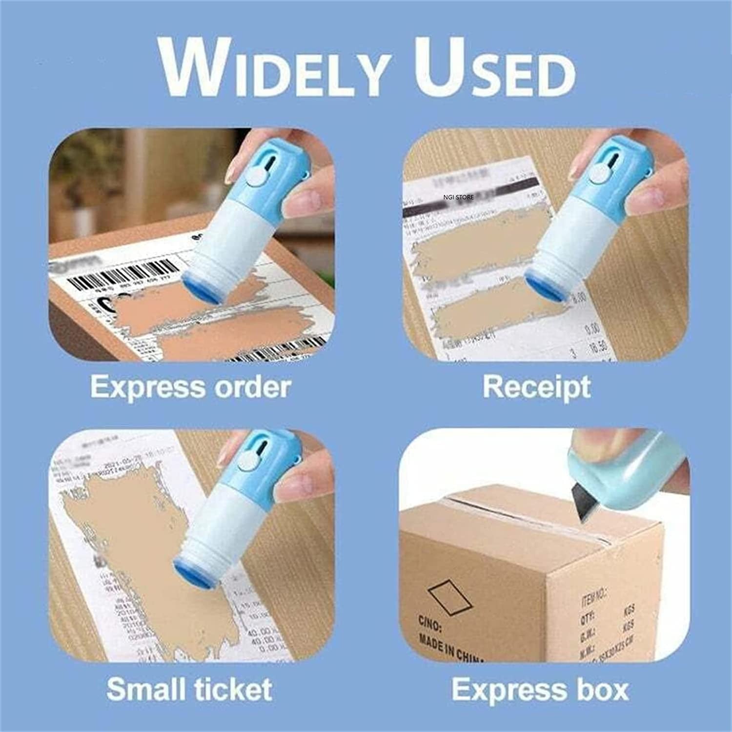 Portable 2-in-1 Thermal Paper Correction Fluid with Unboxing Knife
