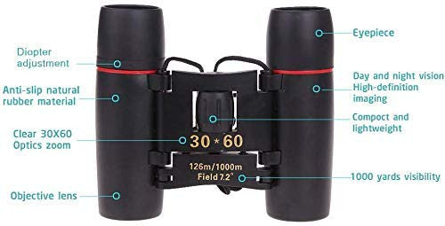 30X60 High Power Waterproof Binoculars for Wildlife & Sports Viewing