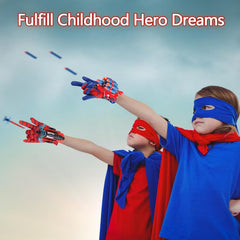 Spider Web Shooter Toy Set with Gloves and Hero Launcher