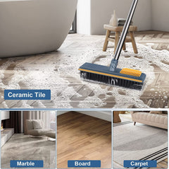 2-in-1 Floor & Tile Scrub Brush with Comb for Bathroom & Kitchen