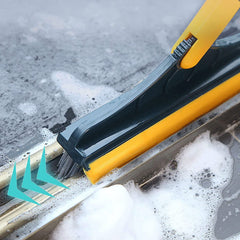2-in-1 Tile Cleaning Brush with Scraper and Squeegee