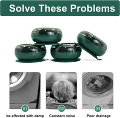 Anti-Slip Vibration Pads for Washing Machines & Dryers - 4 Pack