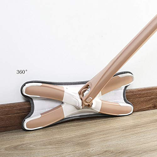 Heavy X Shape Flat Mop with Self-Wringing Microfiber Pads for Easy Floor Cleaning