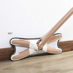 Heavy X Shape Flat Mop with Self-Wringing Microfiber Pads for Easy Floor Cleaning