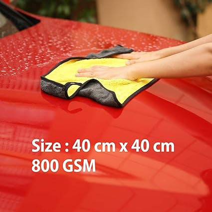 40x40 Microfiber Car Cleaning Towel - Ultra Absorbent & Soft