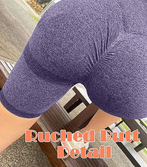 High-Waist Hip Lifting Yoga Shorts for Women - Butt Enhancing Workout Tights