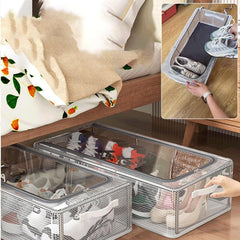 27L Transparent Shoe Storage Box & Organizer for Closet