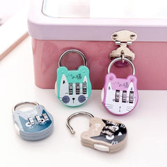 Mini 3-Digit Stainless Steel Password Lock for Luggage & Cabinets