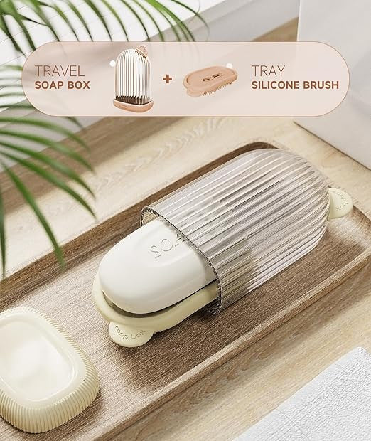 2-in-1 Travel Soap Case & Holder, Leakproof, Compact & Durable