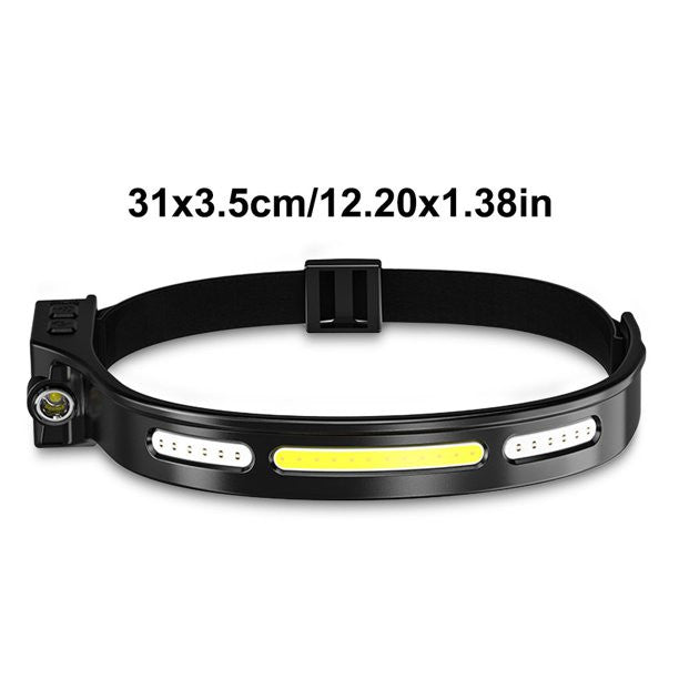 Red & White 3-in-1 Rechargeable Headlamp 250lm for Camping & Hiking