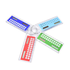 Mini Solar Calculator with 10cm Ruler and Transparent Screen