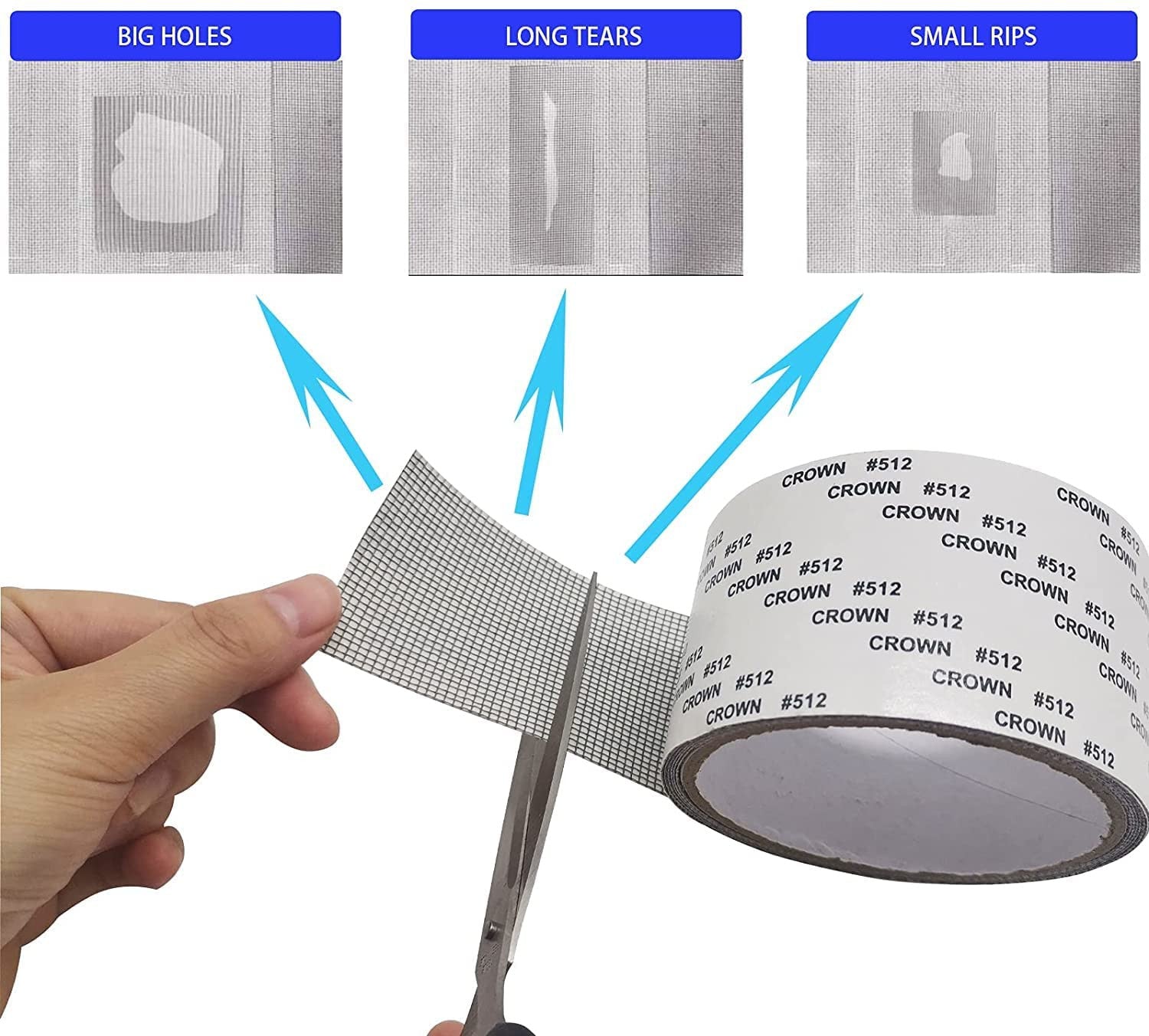 Heavy-Duty Waterproof Fiberglass Window Screen Repair Tape (2 Mtr)