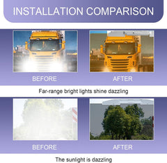 HD Car Sun Visor for Day & Night Glare Protection, Yellow