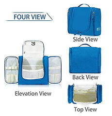 Multifunctional Waterproof Travel Cosmetic Bag with Hooks and Compartments