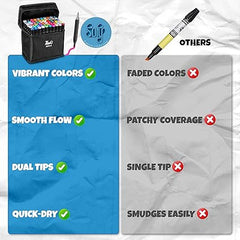 60-Piece Marker Pen Set for Art and Craft Projects