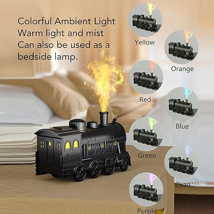 Retro Train Essential Oil Diffuser & Humidifier for Aromatherapy
