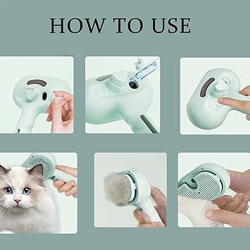 New Pet Grooming Brush for Dogs & Cats - Steam Comb & Dog Brush
