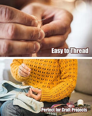 30 Pcs Self-Threading Needles for Precise Threading and Sewing