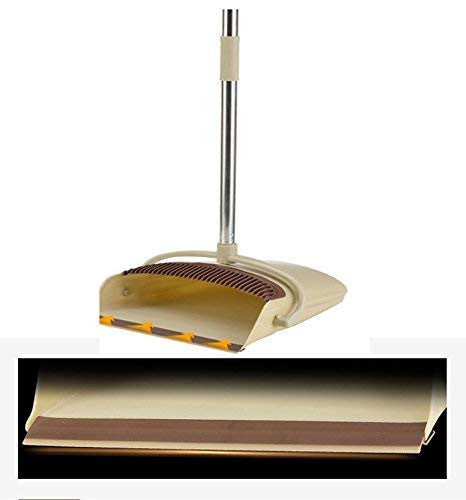 Windproof Mop & Dustpan Set with Self-Cleaning Broom and Steel Handle