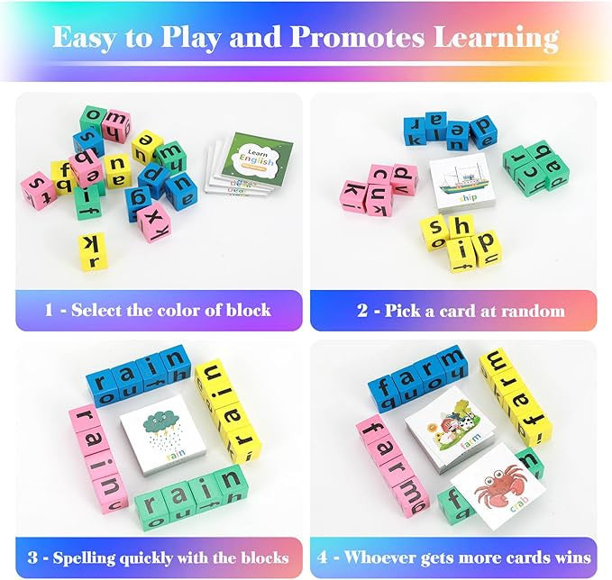 Time Puzzle Word Race Cube - Spelling & Puzzle Challenge