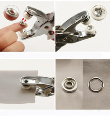 Colorful Grommet Tool Kit with Box and Clips